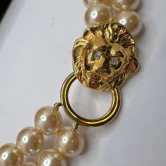 KJL for Avon Society Collection Lion Head Necklace & Earrings Set 1986 - Picture 5 of 6
